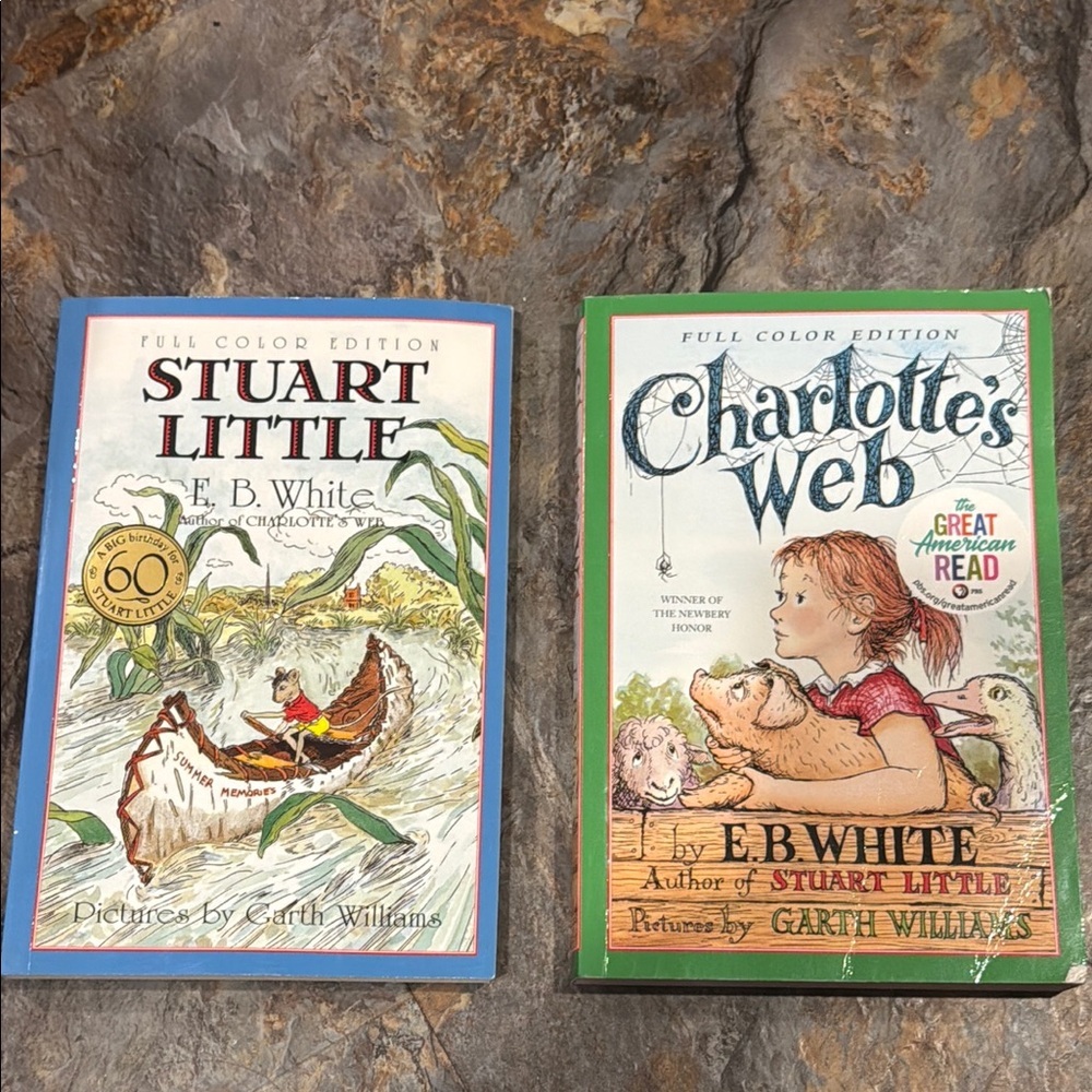 Stuart Little and Charlotte's Web Full Color Edition Books paperback.